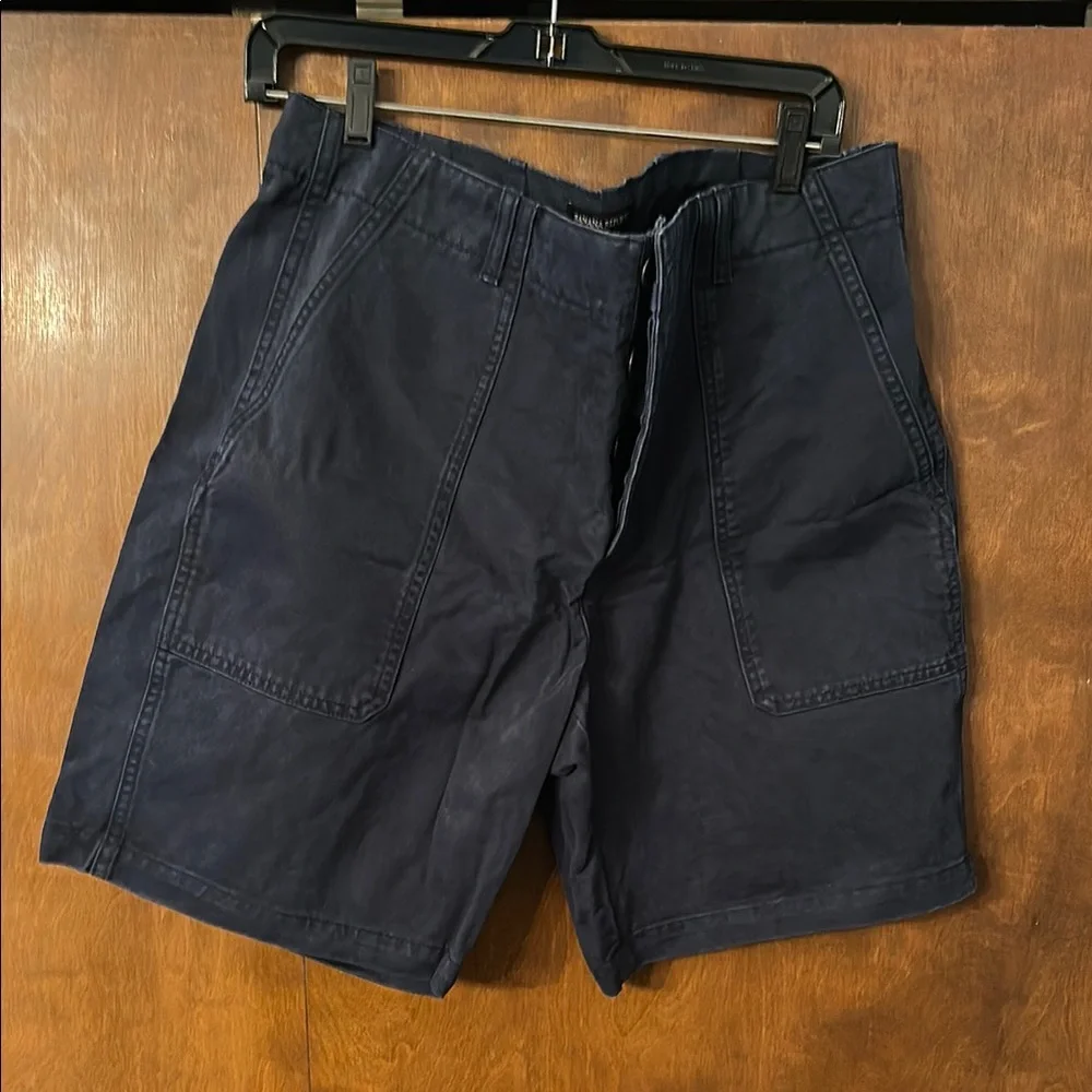 Banana Republic Men's Dark Navy Cargo Shorts